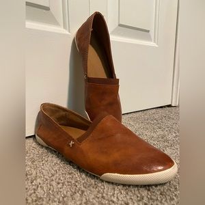 FRYE Melanie Slip On Shoes- cognac color - like new condition